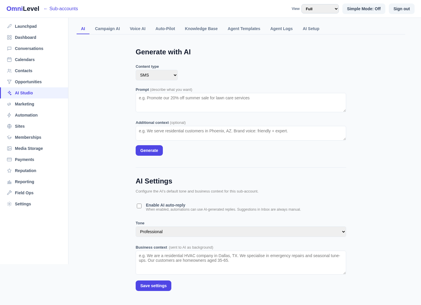 OmniLevel AI Studio